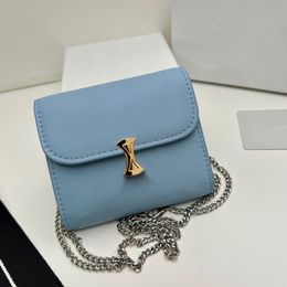 Trendy Chain Mini Shoulder Wallets Bags Designer Metal Buckle Purses Women Handbag Small Chain Clutches With Box