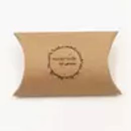 Packaging Boxes Small Kraft Pillow Shape Gift Packing Boxes Brown Cardboard Lov