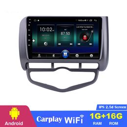 Car dvd Stereo Player with WIFI 3G for Honda Jazz City 2006 Auto AC LHD 9" Android 10 GPS Mirrorlink