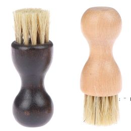 Gourd Shape Shoe Clean Hair Brush Oiled Polishing Ash Removal Cleaning Beech Brush Furniture Sundries Ground Cleans Brushes GCB15945