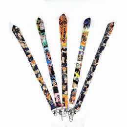 Cell Phone Straps & Charms New hot wholesae 10pcs Popular Cartoon Anime Lanyard for Mobile Phone Key Chain Neck Strap Camera ID Card