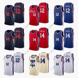 Print 2022 New City Basketball Jerseys 12 Tobias Harris 14 Danny GreenHigh Quality Jersey XS--XXL