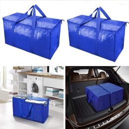 Storage Bags Home Supplies High-quality Woven Fabric Portable Moving Luggage Bag Smooth Zip High Capacity For