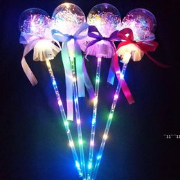 Princess Light-up Magic Ball Wand Glow Stick Witch Wizard LED Magic Wands Halloween Chrismas Party Rave Toy Great Gift For Kids Birthday JNB