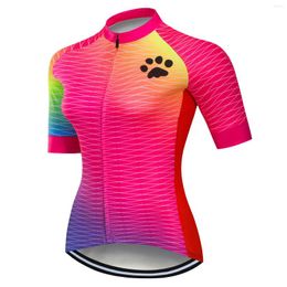 Racing Jackets High Elasticity Quick-Drying Sport Bicycle Shirt Jersey Women OutdoorSummer Short Sleeve Bike Ciclismo