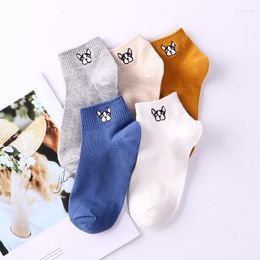 Women Socks Animal Print Funny Cute Korean Style Girl Ankle Cartoon Kawaii Fall Short Cotton Fashion 1 Pair