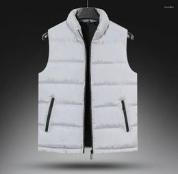 Men's Vests Crocodile Brand Mens Jacket Sleeveless Vest Winter Casual Slim Coats Clothing Cotton-Padded Men's Warm Men Waistcoat