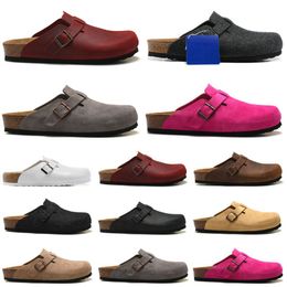 designer sandals men women slide slippers Boston Soft Footbed Clogs Suede Leather Buckle Strap Shoes Outdoor Indoor 35-45 23ss