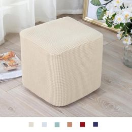 Chair Covers Stretch Ottoman Cover Folding Storage Stool Furniture Protector Soft Rectangle Slipcover With Elastic Bottom