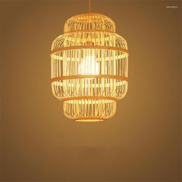 Pendant Lamps Nordic Bamboo Lamp LOFT LED Light Lighting Chandelier Bedroom Living Room El Lobby Deco Hanglamps Fixtures