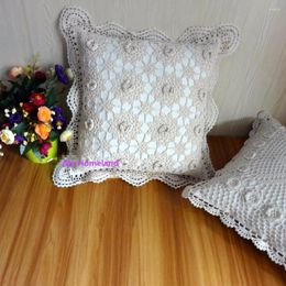 Pillow Cotton HandMade Crochet Cover 45cm Hand Knitting Pastoral Colorful HD131