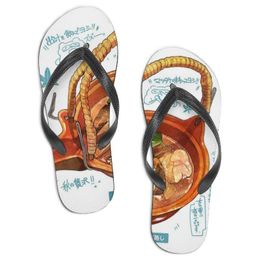 GAI Men Designer Custom Shoes Casual Slippers Mens Fashion Orange Open Toe Flip Flops Beach Summer Slides Customized Pictures Are Available