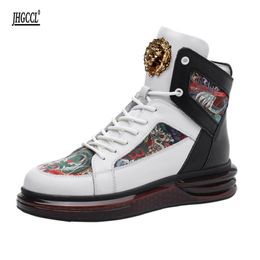 Neue Herrenschuhe Sport modische warme High-Top-Schuhe Koreanische Ausgabe Trend Jugend Schnürbrettschuh Cowboystiefel A5