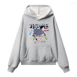 Men's Hoodies Hip Hop Hoodie Sweatshirt Cartoon Korean Print Streetwear Pullover Harajuku Cotton Hooded 2022 Men Autumn Sweat Shirt