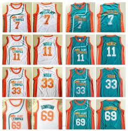 basketball jersey Wholesale Mens Pro Movie Jersey 11 Flint Tropics 7 Coffee Black 33 Moon Semi 69 Downtown All Stitched E