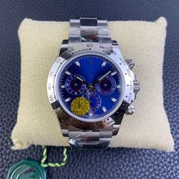 King factory Business watch 7750 movement Ceramic ring mouth 40MM 904 l stainless steel Multi-function timing Sapphire crystal glass