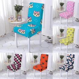 Chair Covers Animal Print Cover Spandex Elastic Dining Slipcovers Removable Chairs Protector Party Decoration Seat