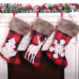 Christmas Decorations Stockings Santa Claus Giving Gifts For Family Holiday Xmas Party Decor Adornos Para Arbol De Navidad