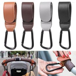 Stroller Parts 1pcs Durable Multi Purpose PU Leather 360 Degree Rotatable Hook Hanging Pram Accessories