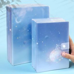 B5/A5 Waterproof PU Notebook Ultra-thick And Large Plastic Sleeve This Student's High-value Cute Cartoon Starry Sky