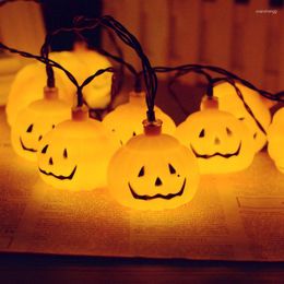 Strings SOCO 10/20LEDs Halloween Pumpkin Ghost Light Plastic Warm White Solar-powered String Lighting Hanging Fairy Holiday Party Lights