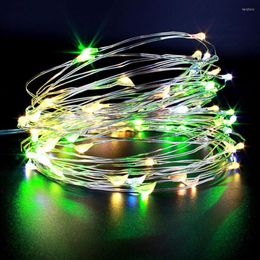 Strings 12m 120leds USB LED String Lights Silver Wire Starry Christmas Fairy Garland Decoration For Wedding Party Holidays