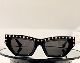 Cat Eye Gold Studed Sunglasses Black/Grey for Women Summer Sunnies UV400 Lens