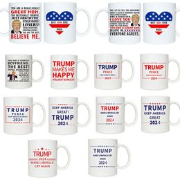 Trump 2024 Mugs Coffee Water Bottle Ceramics Milk Cups Holiday Gift Tumbler