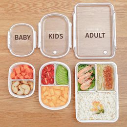 Dinnerware Sets Children's Lunch Box Multi-divided Fruit Microwave Oven Heated Portable Storage Environmental Tableware
