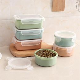 Dinnerware Sets 1pcs Mini Portable Work Travel Refrigerator Fresh Box Snack With Lid Container Kitchen Dining Tableware