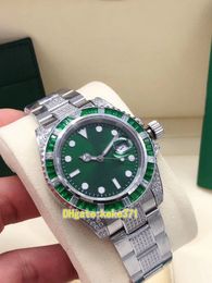 2 Colours men watches 116659 116610 40mm Wristwatches Stainless Green Dial Sapphire Diamond border Luminescent Automatic mechanical Mens Watch wristwatches