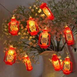 CNSUNWAY Christmas LED Strings Lights 3D Jack-o-Lantern 40 LEDs Kerosene lamp String Light Battery Powered Orange Lights for Party Indoor Fall Outdoor Harvest