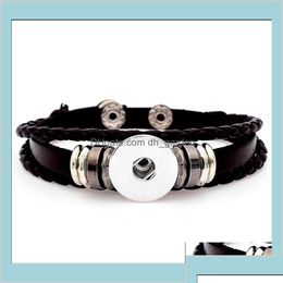 Charm Bracelets Chunk 18Mm Metal Bracelet Ginger Fashion 6 Styles Mtilayer Leather Noosa Snap Statement Jewelry Ps1349 Av4K2 Bdehome Otwfl