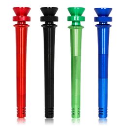 Smoking Colorful Aluminium Alloy Removable Filter Male Joint Dry Herb Tobacco Bowl Hookah Shisha Bong Down Stem Portable Waterpipe Cigarette Holder DHL