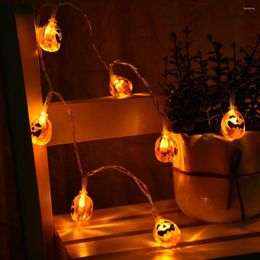 Strings 1.2m String Lights 10 LED Pumpkin Garlands Battery Power Halloween Light Holiday Party Patio Garden Decoration Fairy