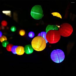 Strings Lantern Decoration 20 LED Solar Sader Lights Multi -Color 4,8 m wasserdichtes globales Ballseil Outdoor Feen
