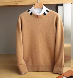 Sweaters Erkekler Tasarımcı Sweater Sonbahar Kış 2022 Yeni Erkek Şeyler Yuvarlak Boyun Örme Külot Kalınlaştırılmış Erkekler