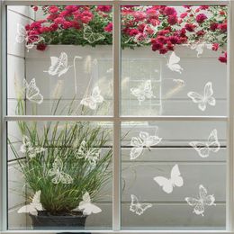 Window Stickers Static Glass Butterfly Hummingbird Leaves Decals Anti-collision Door And Sticker Decoration Home Decor