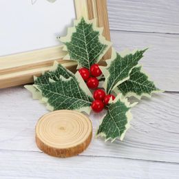 Decorative Flowers Christmas Tree Decorations Flower Leaves DIY Wreath Fake Holiday Festival Door Home And Party Artificial Plant