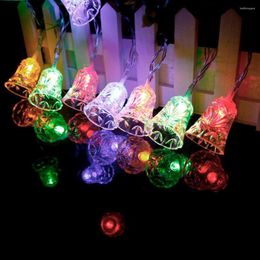 Strings 1m 2m LED Decorative String Light Bell Shaped Garland For Christmas Lights Outdoor Wedding Party Holiday Decoration HQ