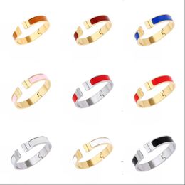 Women men bracelet designer Jewellery fine bangle fashion gold plated unisex couple anniversary gift silver rose golden plated stainless steel bracelets for wedding