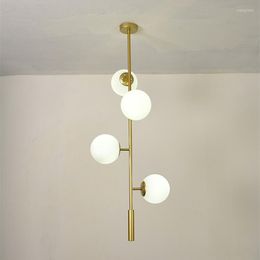 Pendant Lamps Nodric Loft Art Golden Led Chandelier Warm Molecular Living Room Bedroom Dinner Study G9 Hanging Light Fixtures