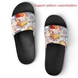 Custom shoes Support pattern customization slippers sandals mens womens white black oreo sport trainers