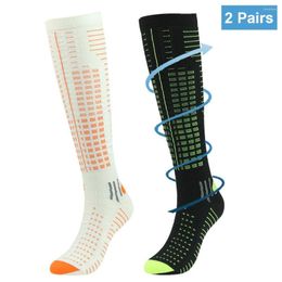 Sports Socks RANDY SUN Compression 10-20mmHg 40cm Knee High Edema Varicose Veins Pregnancy Travel Athlete Running Soccer