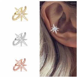 Backs Earrings CANNER Diamond Inlaid Light Sweet For Women 925 Sterling Silver Piercing Fake Cartilage Clip Earring Pendientes Jewellery