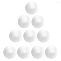 Party Decoration Christmas Hanging Balls 10pcs 6cm White Craft Polystyrene For DIY Wedding SuppliesParty