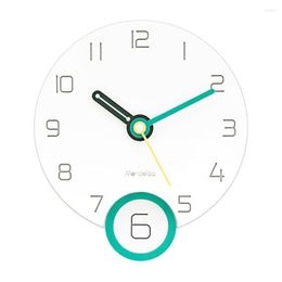 Wall Clocks Creative Swing Clock Nordic Living Room Home Cartoon Children European Silent Round Modern Design 50Q245