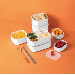 Dinnerware Sets Japanese Style Lunch Bento Box Multifunction Refrigerator Fresh-Keeping Microwave Heating Picnic Container Leakproof