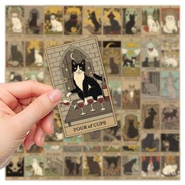 72PCS Cartoon Tarot Card Stickers Divination Aesthetic Decal Car Skateboard Laptop Luggage Phone Graffiti Sticke