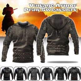 Men's Hoodies Classic 3D Printed Men Medieval Knights Cosplay Tops Templar Harajuku Trendy Hooded Sweatshirts Casual Jacket Tracksuits